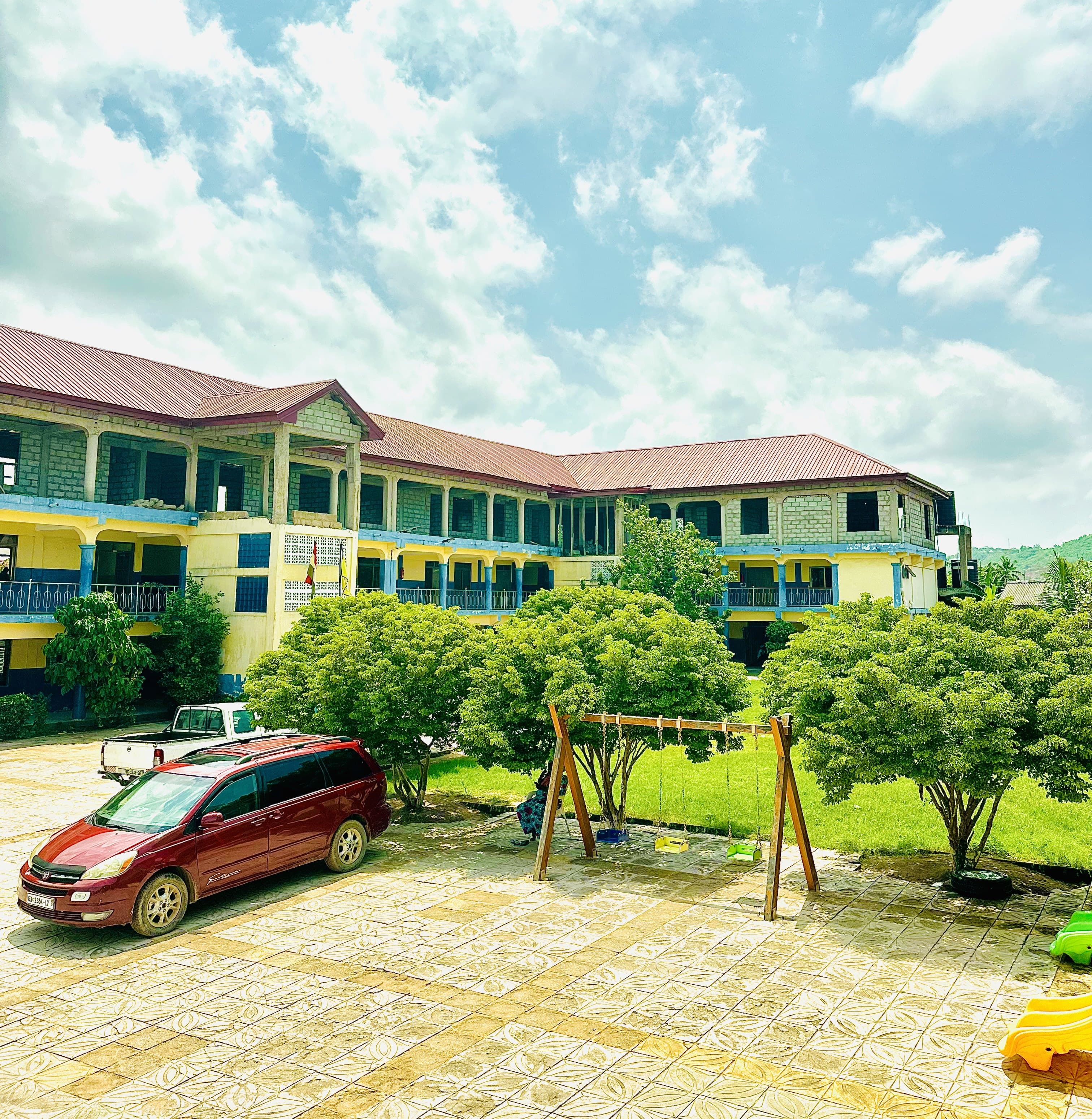 Treasureland Academy campus building and courtyard